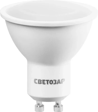Лампа СВЕТОЗАР светодиодная &quot;LED technology&quot;, цоколь GU10, яркий белый свет (4000К), 220В, 5Вт (35) 44565-35_z01 купить в Челябинске