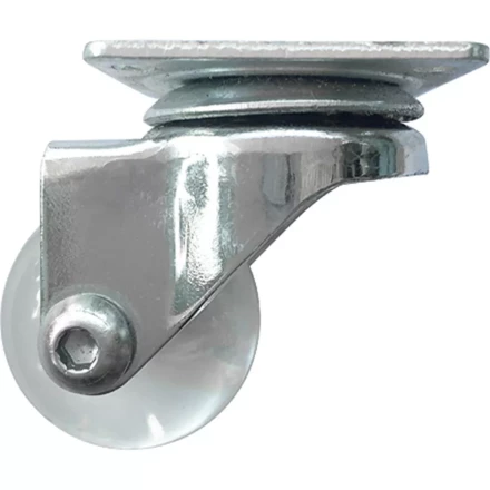 Колесо ПУ прозрачное поворотное d-35 мм, крепление платформенное Сибртех 68731 купить в Челябинске