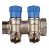 Коллектор GENERAL FITTINGS для холодной воды, вентили, никелированная латунь, вход 3/4" - 4 выхода 1/2" 51046-3/4-1/2-CT4 купить в Челябинске