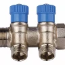 Коллектор GENERAL FITTINGS для холодной воды, вентили, никелированная латунь, вход 3/4" - 4 выхода 1/2" 51046-3/4-1/2-CT4 купить в Челябинске