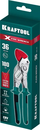 Клещи переставные-гаечный ключ с двухкомпонентными рукоятками и пластиковыми накладками 22066 купить в Челябинске