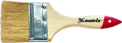 Кисть плоская "Стандарт" 3/4" (20 мм) натуральная щетина деревянная ручка MATRIX 82515