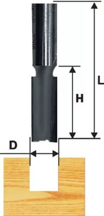 Фреза пазовая прямая ф10x19мм хв 8мм ДСП 28010 купить в Челябинске