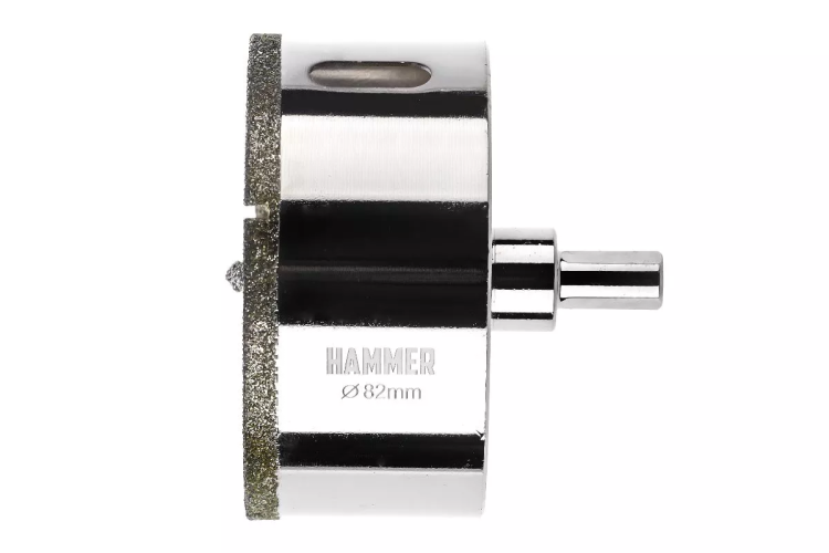 Коронка алмазная HAMMER Ф82мм HEX(DHS82.0*65/5) купить в Челябинске