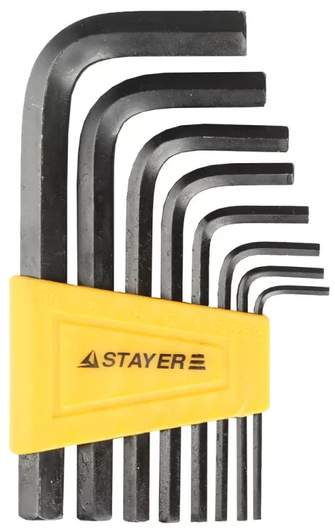 Набор STAYER Ключи "STANDARD" имбусовые, 2 - 10мм, 8 шт 27405-H8 купить в Челябинске