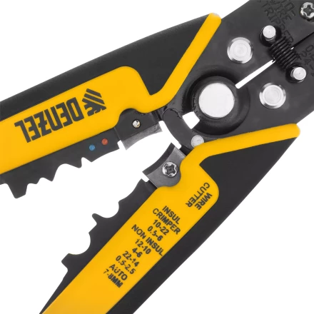 Щипцы для зачистки электропроводов 0,2-6 мм2, функция обрезания проводов Denzel 17742 купить в Челябинске