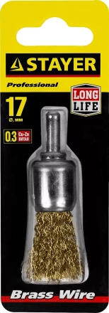 STAYER &quot;PROFESSIONAL&quot;. Щетка кистевая для дрели, витая стальная проволока 0,3мм, 17мм 35113-17 купить в Челябинске