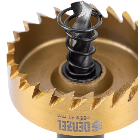 Коронка по металлу HSS, 41 мм, нитридтитановое покрытие Denzel 724113 купить в Челябинске