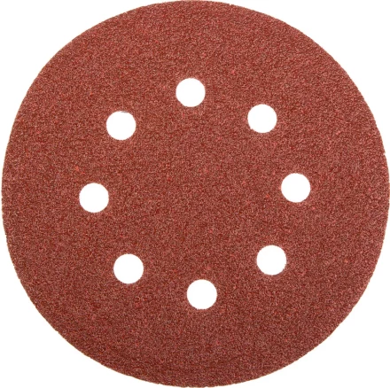 Круг шлифовальный универсальный STAYER &quot;MASTER&quot; из абразивной бумаги на велкро основе, 8 отверстий, Р60, 115мм, 5шт 35450-115-060 купить в Челябинске