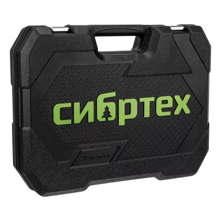 Набор инструментов Сибртех 14170, 1/2&quot;, 3/8&quot;, 1/4&quot;, пластиковый кейс 215 предм. купить в Челябинске