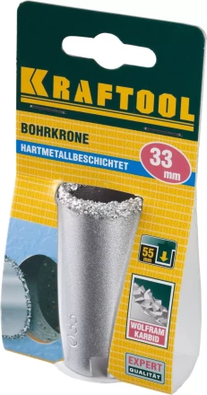 Коронка KRAFTOOL кольцевая с напылением из карбида вольфрама, 33мм 33401-33_z01 купить в Челябинске