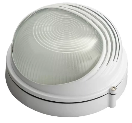 Светильник уличный СВЕТОЗАР влагозащищенный с верхним декоративным кожухом, цвет белый, 60Вт SV-57271-W купить в Челябинске