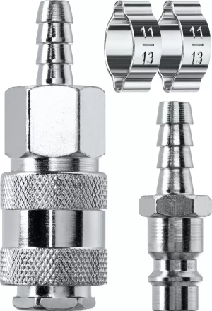 Набор переходников KRAFTOOL елочка - рапид штуцер  +  рапид муфта - елочка 06599-08-H купить в Челябинске