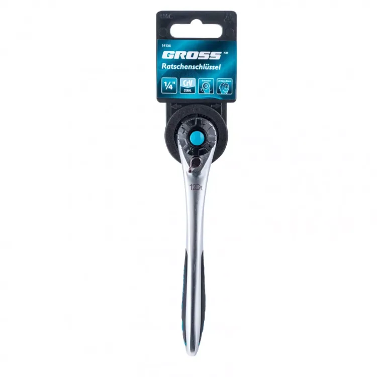 Ключ трещоточный 120 зубьев 1/4" Gross 14135 купить в Челябинске