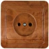 Розетка СВЕТОЗАР &quot;ГАММА&quot; без заземления, одинарная, цвет орех, 16А/~250В SV-54100-N купить в Челябинске