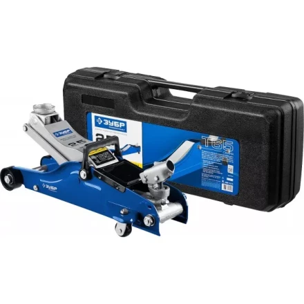 Домкрат гидравлический подкатной T65, 2,5т, 90-360мм, в кейсе, ЗУБР Профессионал 43057-2.5-K 43057-2.5-K купить в Челябинске