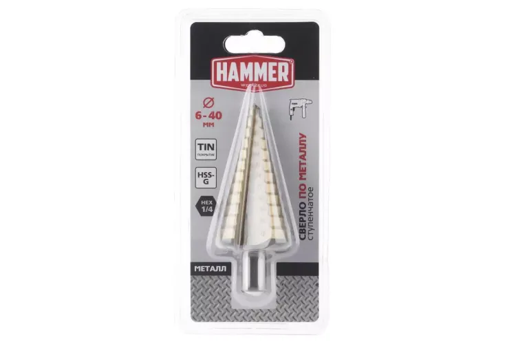 Сверло по металлу HAMMER Ф40х105мм (DR MT 6,0-40,0мм*105/13мм) купить в Челябинске