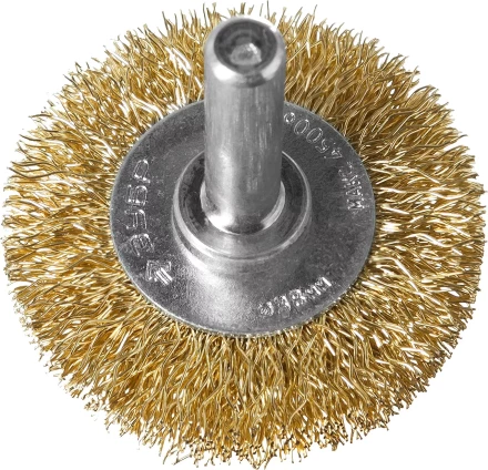 ЗУБР &quot;ПРОФЕССИОНАЛ&quot;. Щетка дисковая для дрели, витая латунированная стальная проволока 0,3мм, 38мм 3520-038_z02 купить в Челябинске