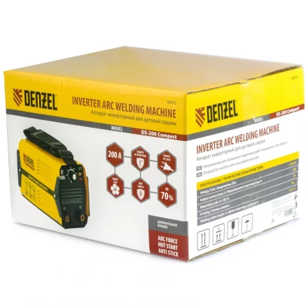 Аппарат инверторный дуговой сварки DENZEL DS-200 Compact 94373 купить в Челябинске