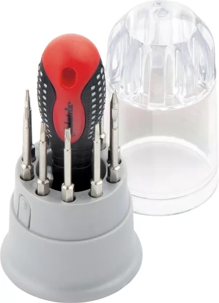 Отвертка для точных работ Fusion с насадками 11 предметов в пластиковом пенале 3-х компонентная рукоятка Matrix 11582 купить в Челябинске