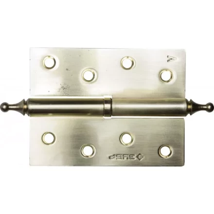 Петля дверная разъемная ЗУБР &quot;ЭКСПЕРТ&quot;, 1 подшипник, цвет мат. латунь (SB), левая, с крепежом, 100х75х2,5мм,2шт 37605-100-3L купить в Челябинске