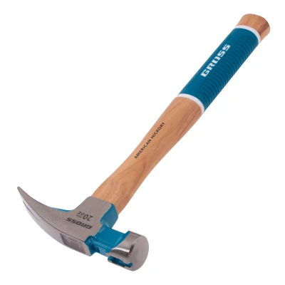 Молоток-гвоздодер,560 г Gross 10419, угол 75, магнит, обрезиненная рукоятка AMERICAN HICKORY