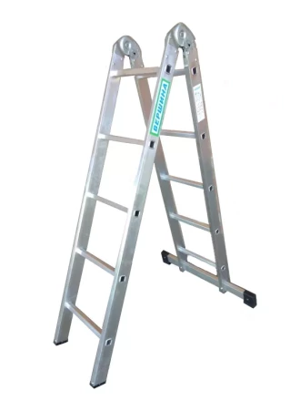 Лестница 2-х секционная алюминиевая шарнирная 2*5 1013314 купить в Челябинске