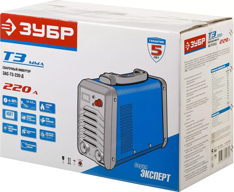 Сварочный инвертор с дисплеем ММА ЗАС-Т3-220-Д серия ПРОФЕССИОНАЛ купить в Челябинске