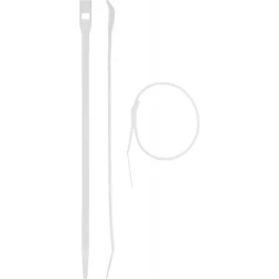 Кабельные стяжки белые КОБРА, с плоским замком, 7.6 х 280 мм, 10 шт, нейлоновые, ЗУБР 30930-76-280