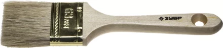 Кисть плоская  ЗУБР &quot;УНИВЕРСАЛ-ЭКСПЕРТ&quot;, натуральная щетина, деревянная ручка, 63мм 4-01005-063 купить в Челябинске