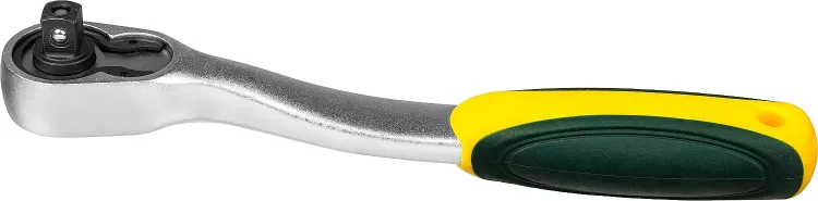 Трещотка для торцовых головок KRAFTOOL "PRO", Сr-V сталь, 72 зубца, изогнутая, 1/4" 27795-1/4_z02 купить в Челябинске