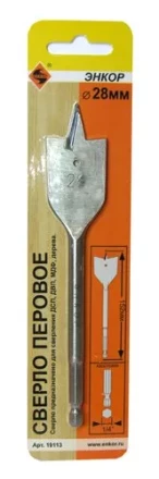 Сверло перовое по дереву  ф28х152мм 1/50/200 19113 купить в Челябинске