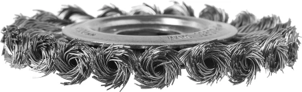 ЗУБР "ПРОФЕССИОНАЛ". Щетка дисковая для УШМ, плетеные пучки стальной проволоки 0,5мм, 100х22мм 35190-100_z02 купить в Челябинске