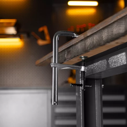 Струбцина F-образная Denzel, 80x150мм, кованая 20464 купить в Челябинске