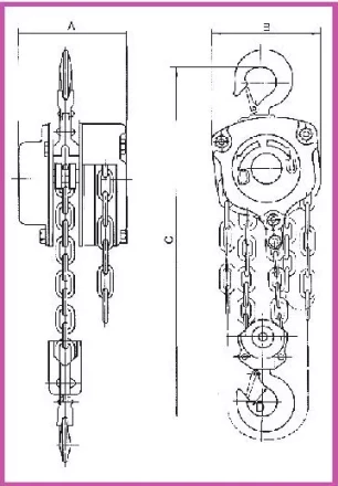 Таль ручная цепная HSZ-J LB г-п 0.5 тонн H=6 метра купить в Челябинске
