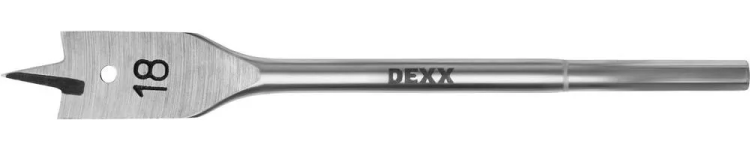 Сверло по дереву перовое, шестигранный хвостовик, DEXX 2945-18, d=18мм 2945-18 купить в Челябинске