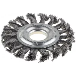 ЗУБР "ПРОФЕССИОНАЛ". Щетка дисковая для УШМ, плетеные пучки стальной проволоки 0,5мм, 115х22мм 35190-115_z01