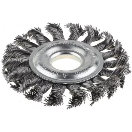 ЗУБР "ПРОФЕССИОНАЛ". Щетка дисковая для УШМ, плетеные пучки стальной проволоки 0,5мм, 115х22мм 35190-115_z01 купить в Челябинске