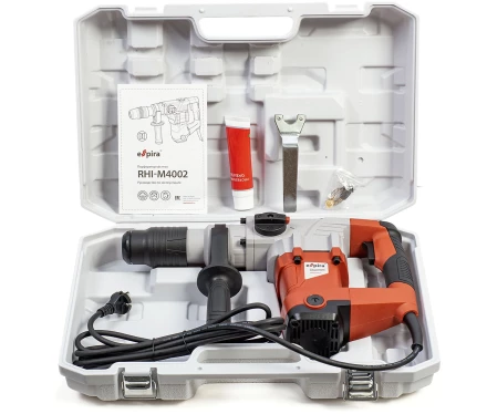 Перфоратор ESPIRA RHI-M4002 (sds max 220 – 240В/50 Гц, мощность 1500 Вт, эн.удара 10 Дж, вес 7.2 кг, кейс), 400551 купить в Челябинске