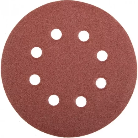 Круг шлифовальный универсальный STAYER "MASTER" из абразивной бумаги на велкро основе, 8 отверстий, Р120, 125мм, 5шт 35452-125-120 купить в Челябинске