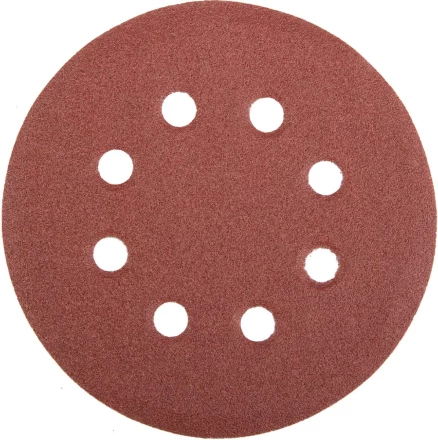 Круг шлифовальный универсальный STAYER "MASTER" из абразивной бумаги на велкро основе, 8 отверстий, Р120, 125мм, 5шт 35452-125-120 купить в Челябинске
