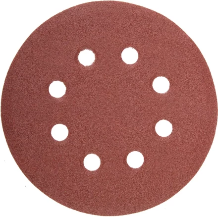 Круг шлифовальный универсальный STAYER "MASTER" из абразивной бумаги на велкро основе, 8 отверстий, Р80, 125мм, 5шт 35452-125-080 купить в Челябинске