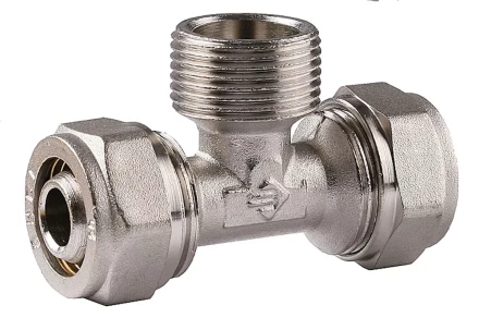 Тройник ЗУБР с наружной резьбой, цанга-штуцер, 3/4&quot;х20х2,0 мм, никель 51404-20-3/4 купить в Челябинске