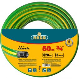 Шланг RACO CLASSIC поливочный, 20атм., армированный, 3-х слойный, 3/4&quot;х50м 40306-3/4-50_z01