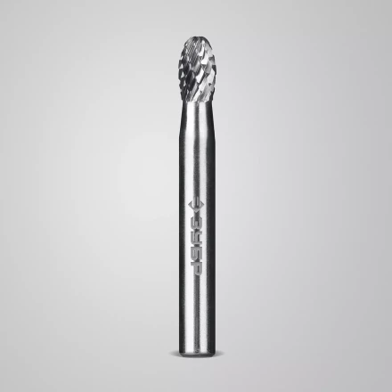 Зубр Твердосплавная борфреза E - овал, 6 х 10 мм, радиус 2.5 мм (28804-6-10) купить в Челябинске