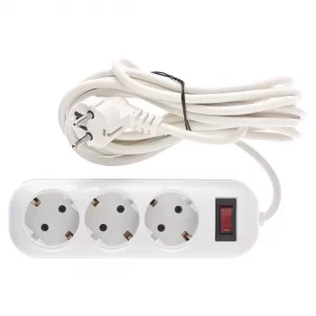 Удлинитель бытовой серия EF, с заземлением и выключателем, 3м, 3 розетки, 10A Stern 95771 купить в Челябинске