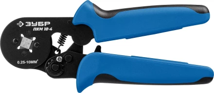 ЗУБР ПКМ-10-4, 0.25 - 10 мм2, с квадратным профилем, мультидиапазонные пресс-клещи, Профессионал (22695) купить в Челябинске