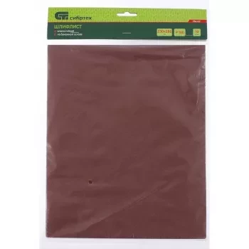 Шлифлист на бумажной основе P 100 230 х 280 мм 10 штук влагостойкий СИБРТЕХ 756087 купить в Челябинске