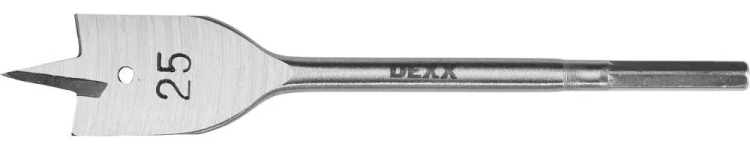 Сверло по дереву перовое, шестигранный хвостовик, DEXX 2945-25, d=25мм 2945-25 купить в Челябинске