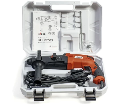 Перфоратор ESPIRA RHI-P2603 (sds plus 220–240В/50 Гц, мощн. 800 Вт, 0-1180 об/м, эн.уд. 3,2 Дж), 400451 купить в Челябинске